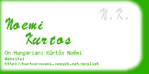 noemi kurtos business card