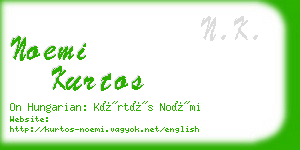 noemi kurtos business card